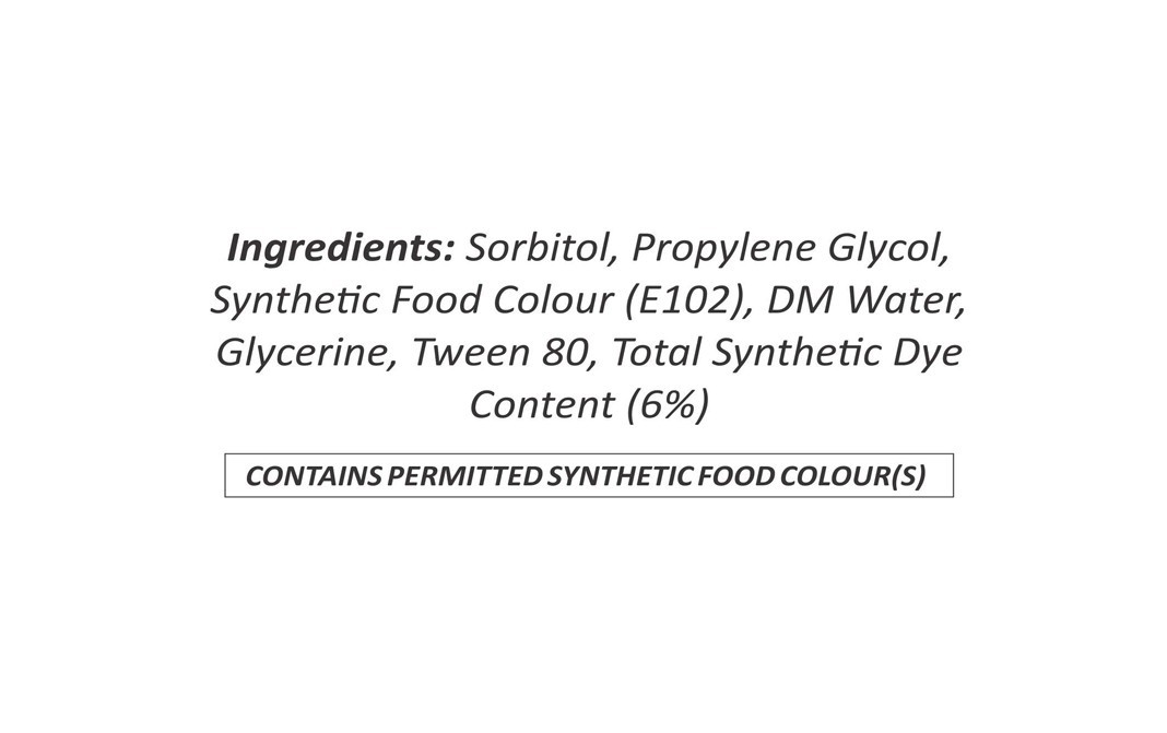 Puramio Lemon Yellow Liquid Food Colour   Pack  50 millilitre